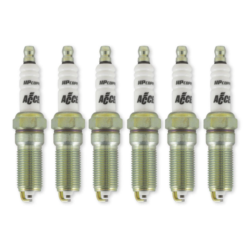 ACCEL HP Copper Spark Plug - 3.5L V6 engines -One heat range colder - 6-pack