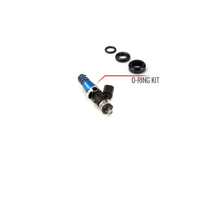 O-ring/seal service kit for injector with 11mm top adapter and Denso lower cushion.