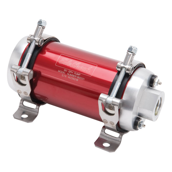 In-Line Red Electric Fuel Pump - 80 GPH