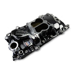 Performer 2-O Manifold for 1965-90 B/B Chevy Oval Port Heads, Black Plasma image 1