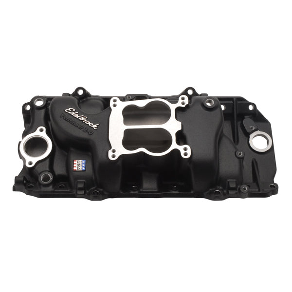 Performer 2-O Intake Manifold for 1965-90 Big-Block Chevy, Black Finish