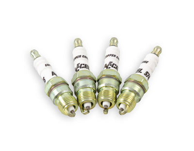 ACCEL HP Copper Spark Plug - Shorty - 14mm Thread - .460 in Reach - Tapered Seat - 2 pack of 0574S-4