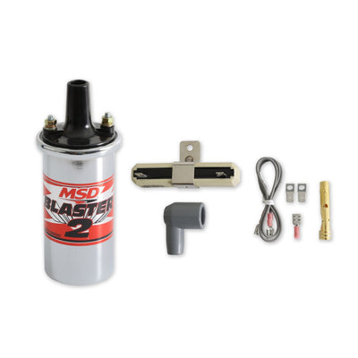 MSD Ignition Coil - Blaster 2 Series - Ballast Resistor - Chrome