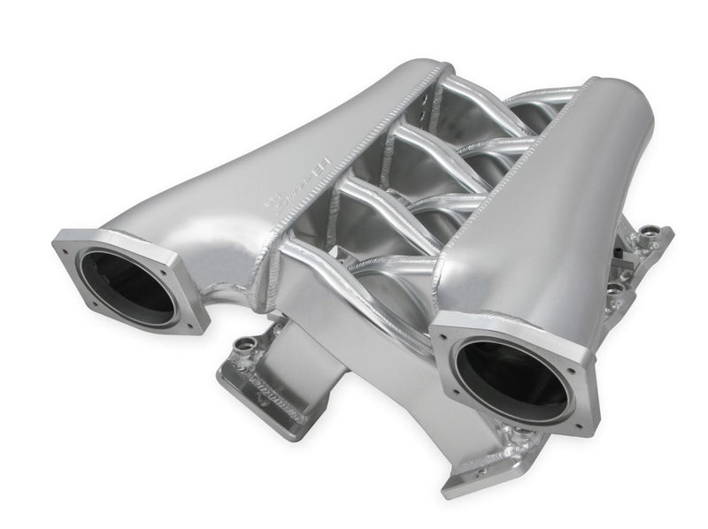Sniper EFI Fabricated Intake Manifold Dual Plenum 92mm LS1/2/6, Rail Kit - Slvr