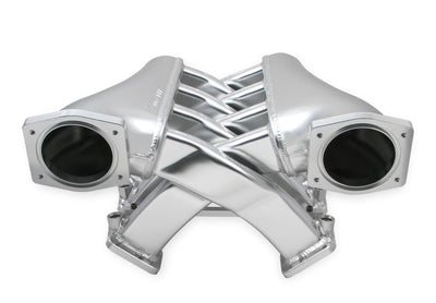 Sniper EFI Fabricated Intake Manifold Dual Plenum 92mm LS3/L92, Rail Kit - Slvr