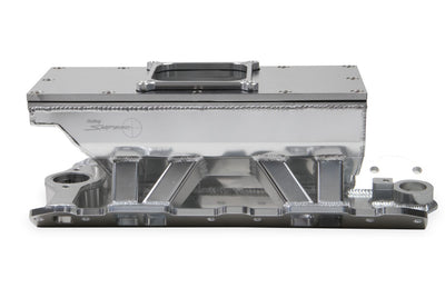 Sniper Sheet Metal Fabricated Intake Manifold Small Block Chevy - Fabricated Intake Manifold SBC Single Plane Carbureted (4500 style flange changeable plate