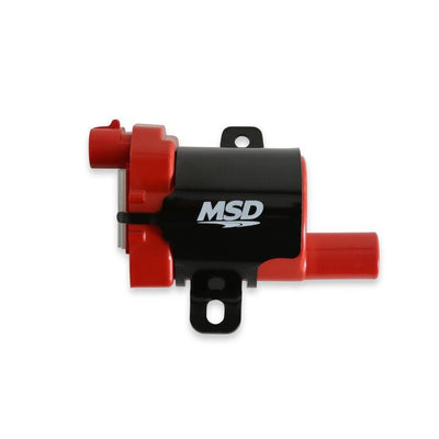 MSD Ignition Coil - GM LS Blaster Series - L-Series Truck Engine - Red - 8-Pack - 1999-2007 GM L-Series Truck Engines - 10457730/19005218 Replacement - Heat Sink