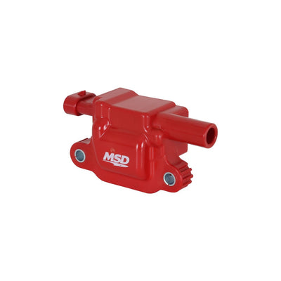 MSD Ignition Coil - Blaster Series - Gen V GDI Engine - Red - 8-Pack - Square