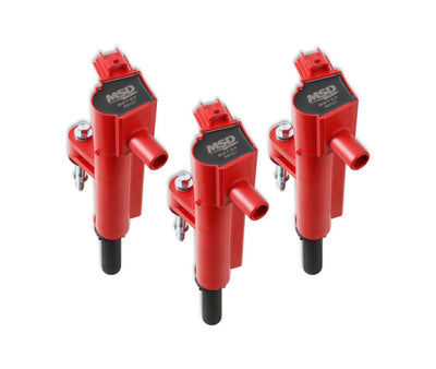 MSD Ignition Coil - Blaster - Chrysler 3.7L - Red - 3-Pack