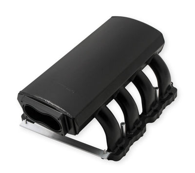 Sniper EFI Sheet Metal Fabricated Intake Manifold - Hi-Ram Sheet Metal Fabricated Intake Manifold 2005-10 Ford 4.6L 3v 130mm Throttle Body ope - Black