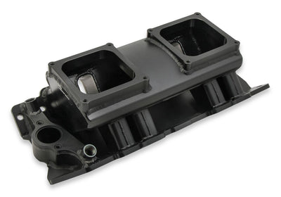 Sniper Sheet Metal Fabricated Intake Manifold Big Block Chevy - Fabricated Intake Manifold BBC Single Plane 2 x 4500 Black with Sniper Logo