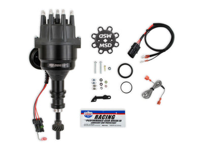 MSD Black Distributor, Ford 289/302, Ready-to-Run, Steel Gear