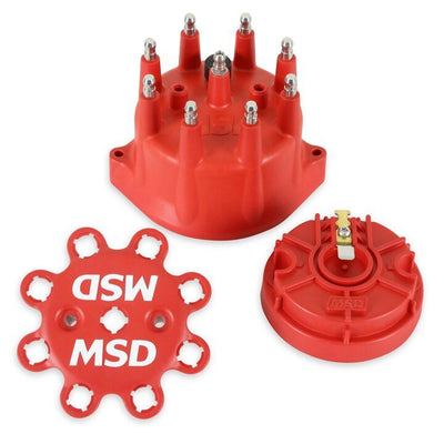 MSD Red Cap/Rotor Kit - Kit contains Small Diameter MSD Cap, PN 8431 and Race Rotor, PN 8467.