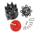 Black Chevy V8 HEI Distributor Cap and Rotor image 5