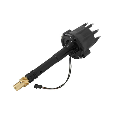 MSD Black Chevy V8 Pro-Billet Distributor w/ locked-out timing & bronze gear