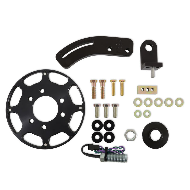 MSD Crank Trigger Wheel Kit - Flying Magnet - SBC - 7 in. - Small Block Chevy - Use with MSD 6/7/8 Series Ignition - Black