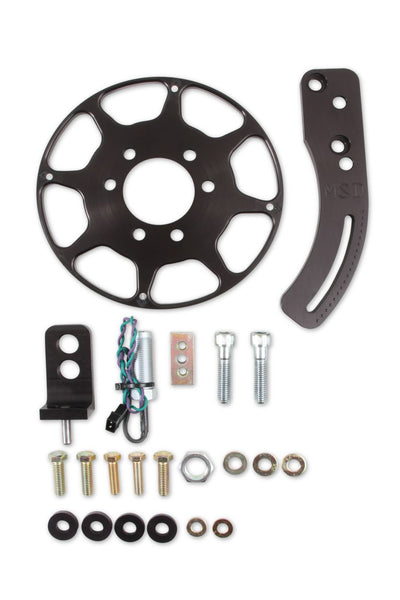 MSD Crank Trigger Wheel Kit - Flying Magnet - BBC - 8 in. - Big Block Chevy - Use with MSD 6/7/8 Series Ignition - Black