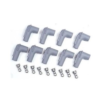 MSD Spark Plug Boot & Terminal Kit 90 Deg HEI Gray