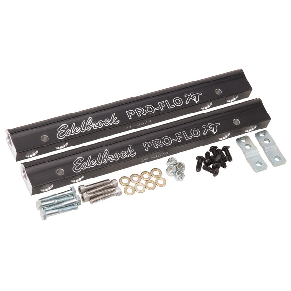 Fuel Injection Fuel Rail #3627, -6 AN Black Anodized For Chevrolet Small-Block