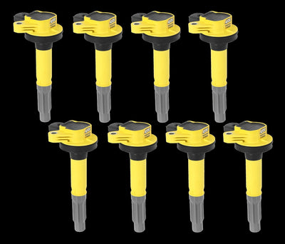 Ignition Coils SuperCoil Series 2011-2016 Ford 5.0L Coyote, Yellow, 8-Pack