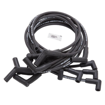 Spark Plug Wire Set, Universal Max Fire Performance Straight Boots 8mm Black Wire, Set Of 9