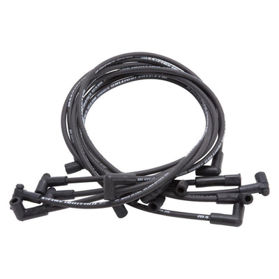 Spark Plug Wire Set, Universal Max Fire Performance 90 Deg Boots 8mm Black Wire Set Of 9