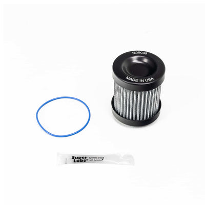 Service kit for Injector Dynamics F750 filter. Includes new filter element, bowl o-ring, and grease for o-ring.
