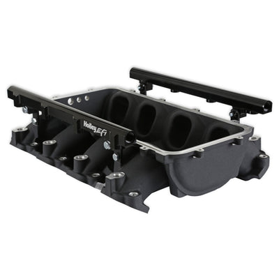 Holley Lo-Ram Manifold Base and Port Injection Fuel Rails - GM Gen V LT - Top-Feed - With Port Injection - Black Finish
