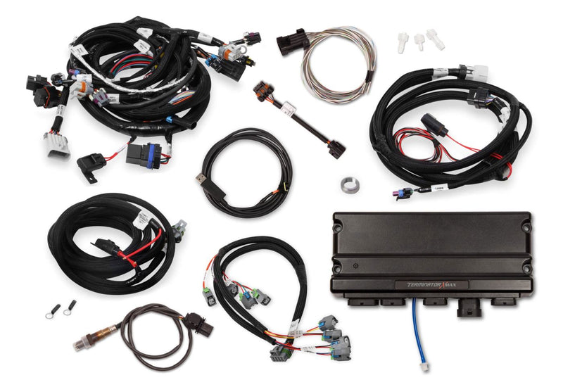 Holley EFI Terminator X Max - Gen IV 4.8/5.3/6.0 GM Truck Engines and LS2/LS3 - 58x Crank - 4x Cam - EV6 Injectors - Transmission Control - USB/CAN Tuning Cable