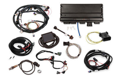 Holley EFI Terminator X Max - Universal MPFI Kit - Universal MPFI Main Harness - GM 4L60E/80E Transmission Control - EV1 Injectors - 3.5 in.
