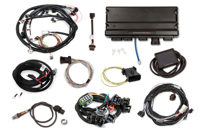 Holley EFI Terminator X Max - Ford MPFI Kit - Universal MPFI Main Harness - 92-97 4R70W Transmission Control - Ford Spaced EV1 Injectors