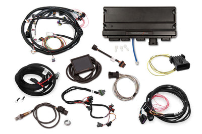 Holley EFI Terminator X Max - Universal MPFI Kit - Universal MPFI Main Harness - GM DBW Throttle Body Control - EV1 Injectors - 3.5 in. Touch