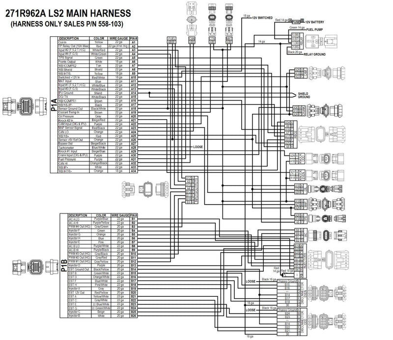 GM LS 58X EFI Harness Kit