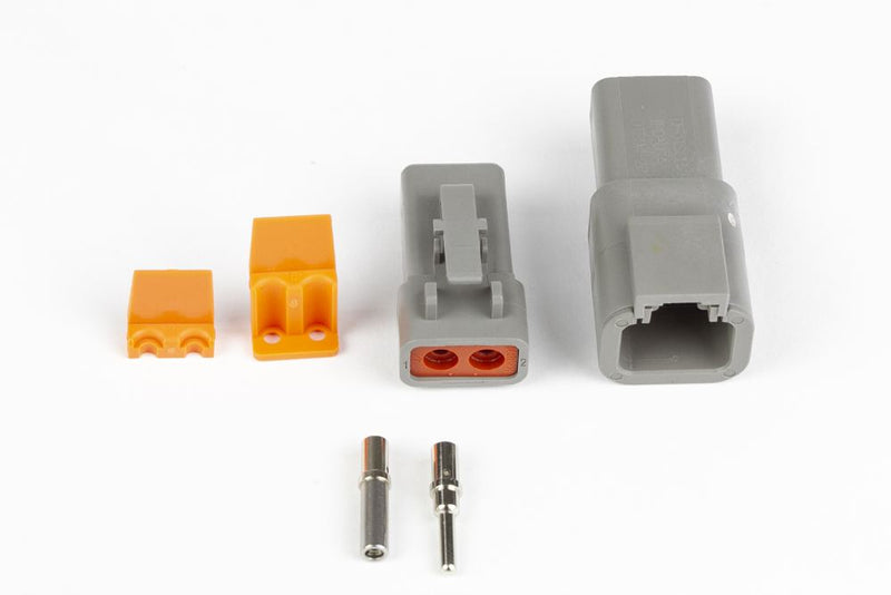 HT-031202 Plug and Pins Only - Matching Set of Deutsch DTP-2 Connectors (25 Amp)