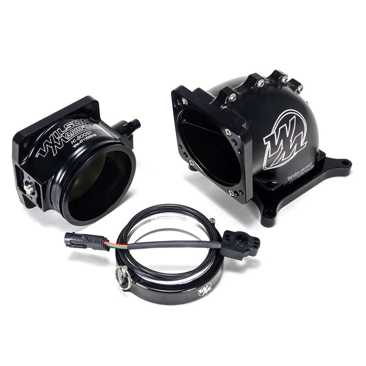 105mm HB Dual Seal TB 105mm 4150 Billet Elbow S/S Combo TB, E, CK, TPS Black