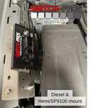 Mounting solution for RCR-Force® 12 and SP9100 power modules (for under hood) and switch panel (for mounting beneath the driver’s A-pillar grab handle) fits 2019 - 2023 Jeep JL and JT with a gas engine image 5