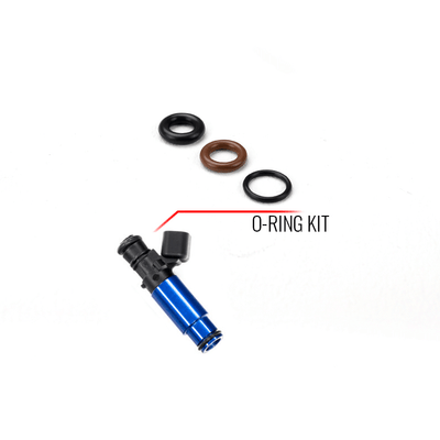 O-ring/seal service kit for injector with 14mm top o-ring and Whipple bottom adapter.