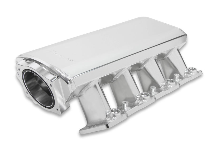 Sniper EFI Low-Profile Sheet Metal Fabricated Intake Manifold GM LS1/LS2/LS6 - Hi-Ram Sheet Metal Fabricated Intake Manifold LS1/LS2/LS6 92mm Throttle Body opening + Fue - Silver