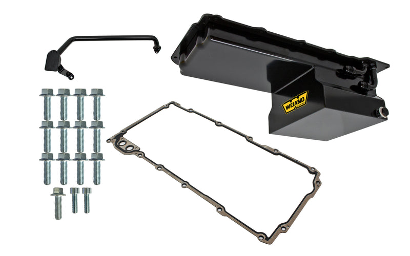 Oil Pan Kit 7qt Black Finish GM LS Engin