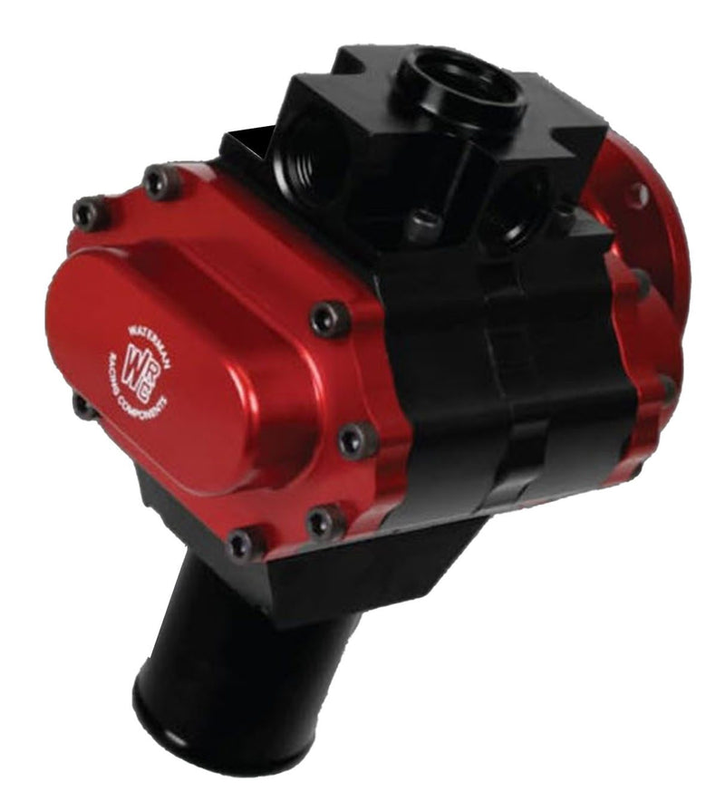 Waterman Racing Pump, 1/2 Super Bertha, Standard Rotation, V-Band, 3/8 Hex - Aluminum Center / 17.25 GPM (0.750)