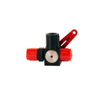 Waterman Racing Valve, Shut Off, Three Way, Bulkhead, AN-06 image 2