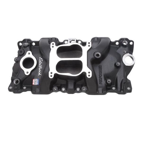 Performer Intake Manifold for 1987-95 Small-Block Chevy, Black Finish