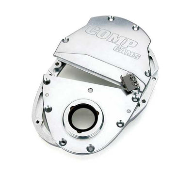 ALUM TIMING COVER, CHEVY SMALL BLK 3 PC