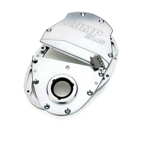 ALUM TIMING COVER, CHEVY SMALL BLK 3 PC