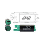 AEM High Flow In-Tank Fuel Pump - 340LPH @ 40 psi - Offset Inlet - E85 Compatible image 2