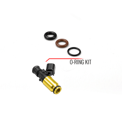 O-ring/seal service kit for injector with 14mm top o-ring and Viper bottom adapter.
