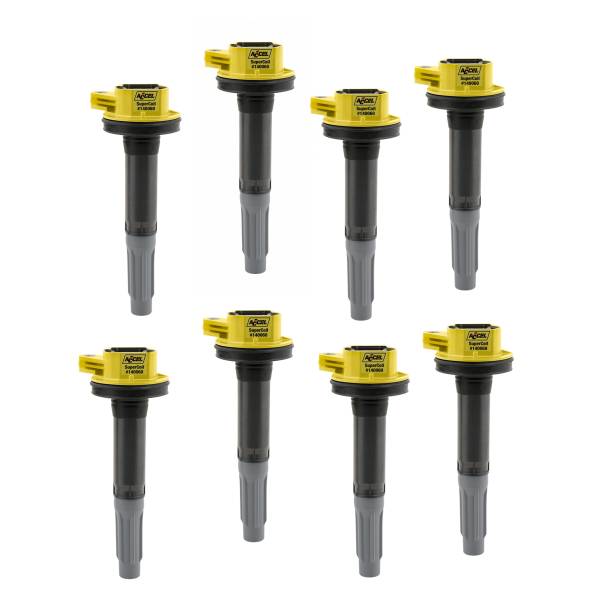ACCEL - ACCEL Ignition Coils Super Coil Series 2011-2016 Ford 5.0L Coyote Engines, Yellow, 8-Pack 140060-8