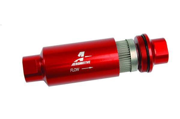 Aeromotive Fuel System - Aeromotive Fuel System 100 Micron, ORB-10 Red Fuel Filter 12304