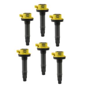 ACCEL Ignition Coil - Super Coil Series - 2007-2016 Ford 3.5L/3.7L V6, Yellow, 6-pack 140061-6