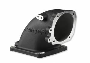Holley EFI - Cast Aluminum 4500 EFI Throttle Body Intake Elbow-Ford 5.0 To 4500-Black Finish 300-249BK - Image 1